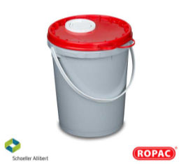 6 Litre UN Solid Grey with Red Flex-Spout Lid