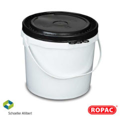 15 Litre UN Solid White with Black Lid