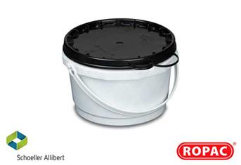 3 Litre UN Solid White with Black Lid